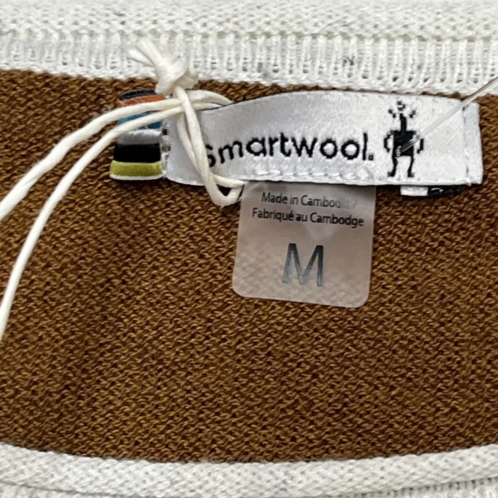 Smartwool Mustard and Cream Colorblock Long Sleeve Sweater - Picture 5 of 9